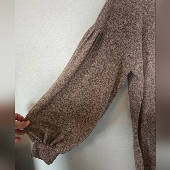 Hyfve Brown Balloon Sleeve Sweater Size Medium - Picture 3 of 8
